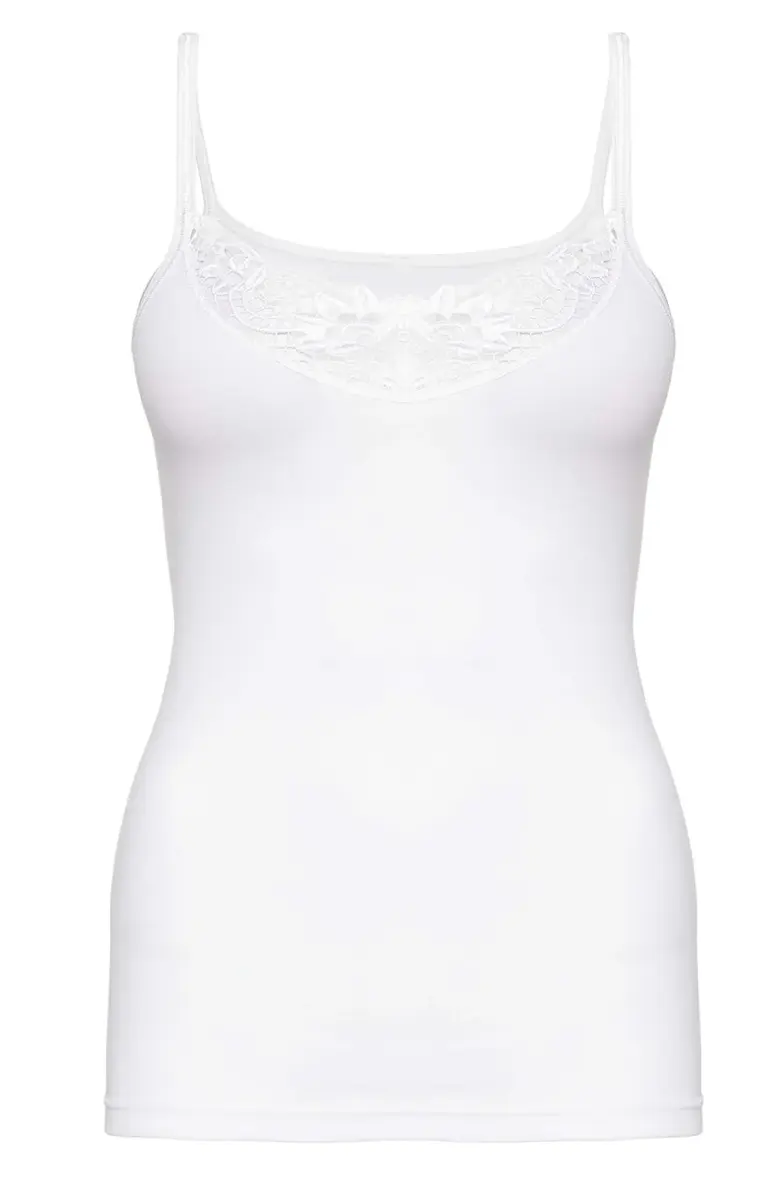 Conta dames hemd modal, kant - Comfortabele Vrouwen singlet - Spaghetti bandjes