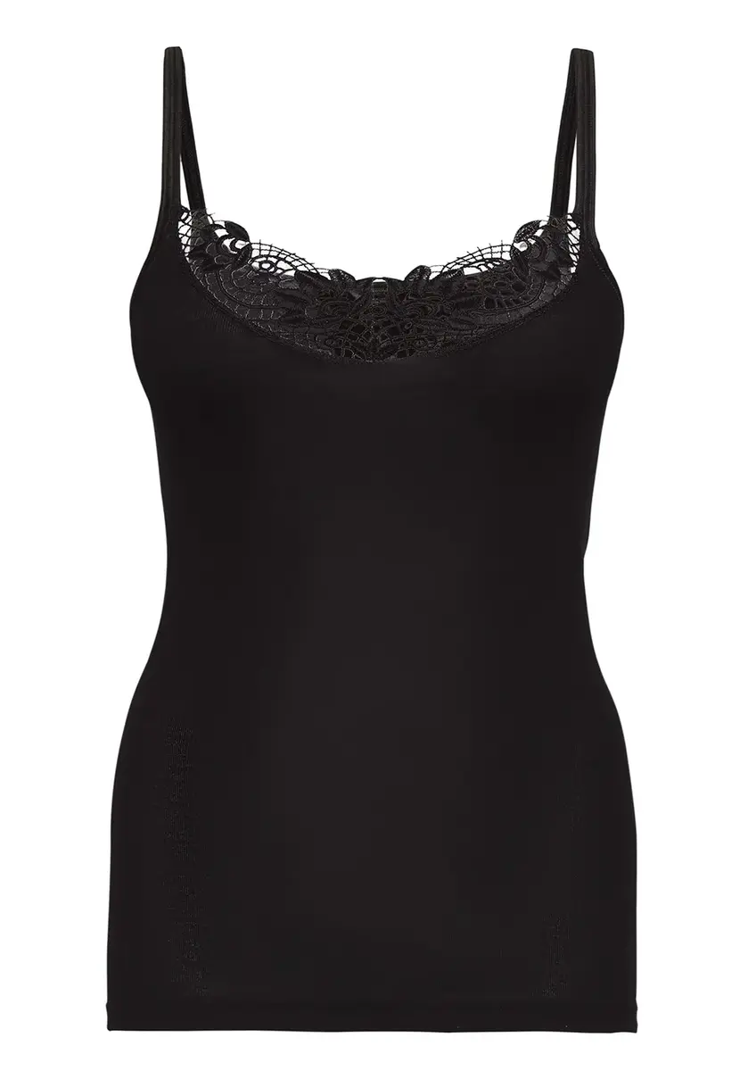 Conta dames hemd modal, kant - Comfortabele Vrouwen singlet - Spaghetti bandjes