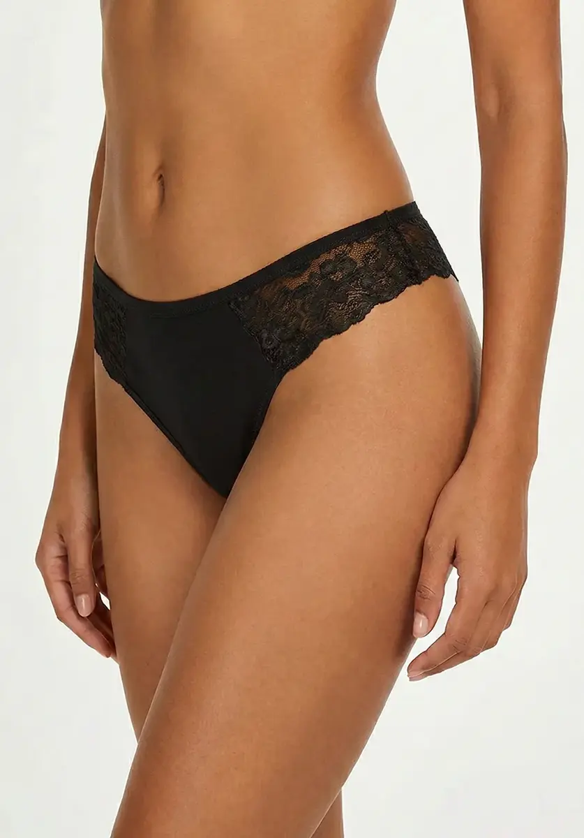 Gaubert 5-pack Kanten Brazilian Slip - Biologisch katoenen onderbroeken - Damesondergoed - Sexy ondergoed