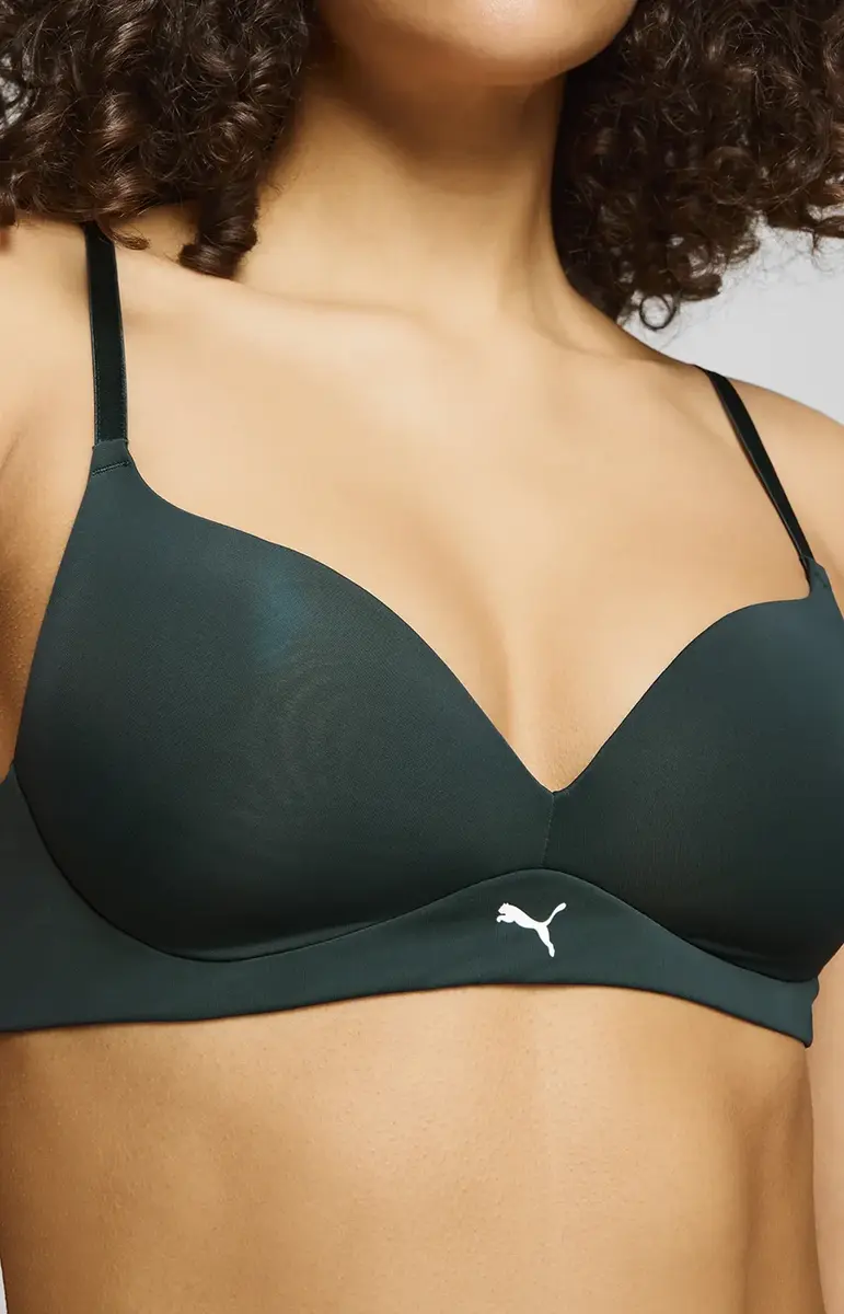 Puma BH zonder beugel met vulling - Everyday - Comfort T-shirt Bh die niet doorschijnt - Zwart - Huidskleur - Wit