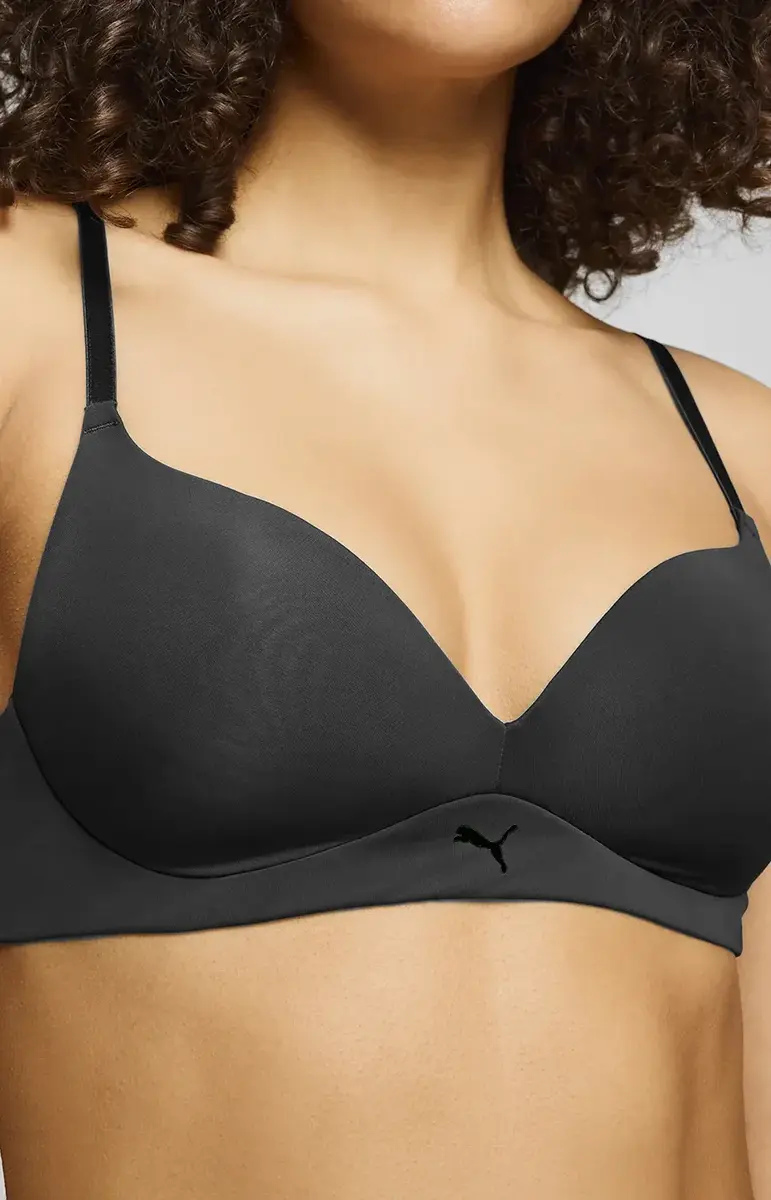 Puma BH zonder beugel met vulling - Everyday - Comfort T-shirt Bh die niet doorschijnt - Zwart - Huidskleur - Wit