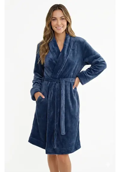 HL-tricot dames badjas fleece - Comfort