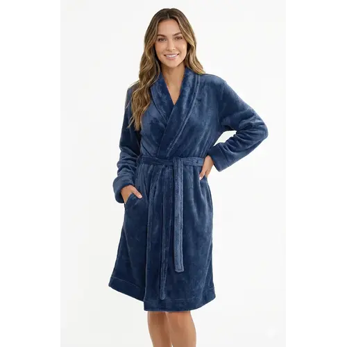 HL-tricot dames badjas fleece - Comfort