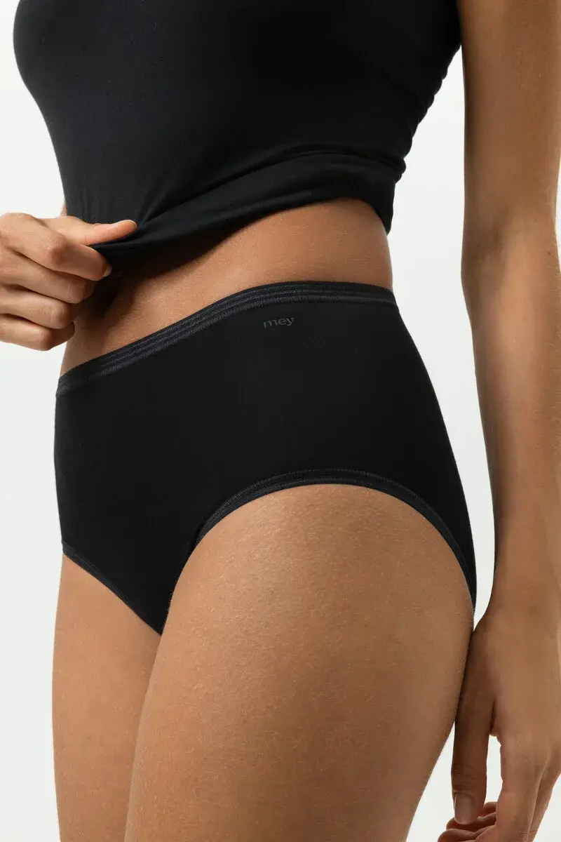 Mey  Lights dames tailleslip viscose - Hoog Katoenen dames ondergoed wit en zwart