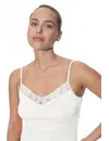 Mey Emotion dames smal bandje hemd met kant - Naadloos viscose Onderhemd spaghetti bandjes