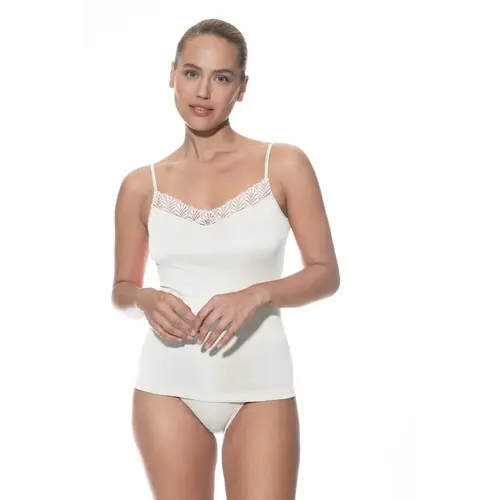 Mey Emotion dames smal bandje hemd met kant