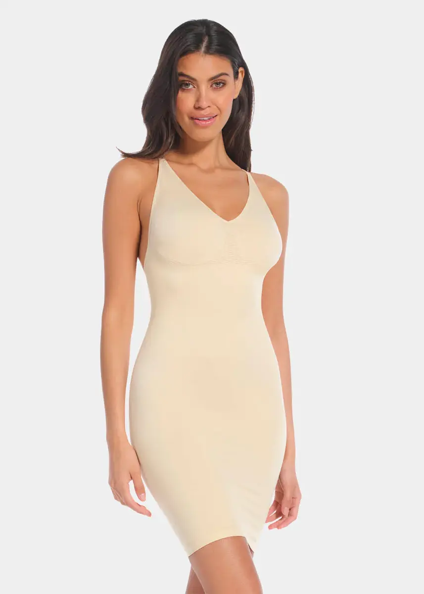 Magic corrigerende onderjurk - lage rug - Shapewear onderjurk met smalle bandjes - Buik correctie