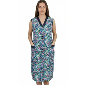 Ma flodder schort - Jasschort - Lila/blauw bloemetje-5