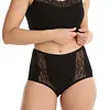 Ten Cate dames High Waist Lace - Kanten dames taille slip - Hoge onderbroek - Biologisch katoen - Badstof kruisje