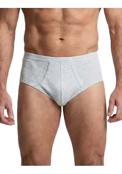 Beeren 2-pak heren slips met gulp - M500 grijsmellee