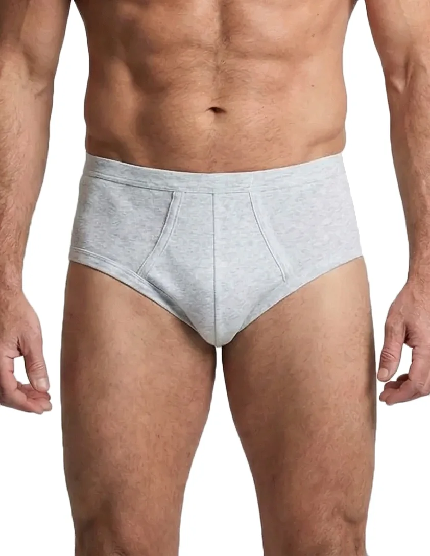 Beeren 2-pak heren slips met gulp - M500 grijsmellee