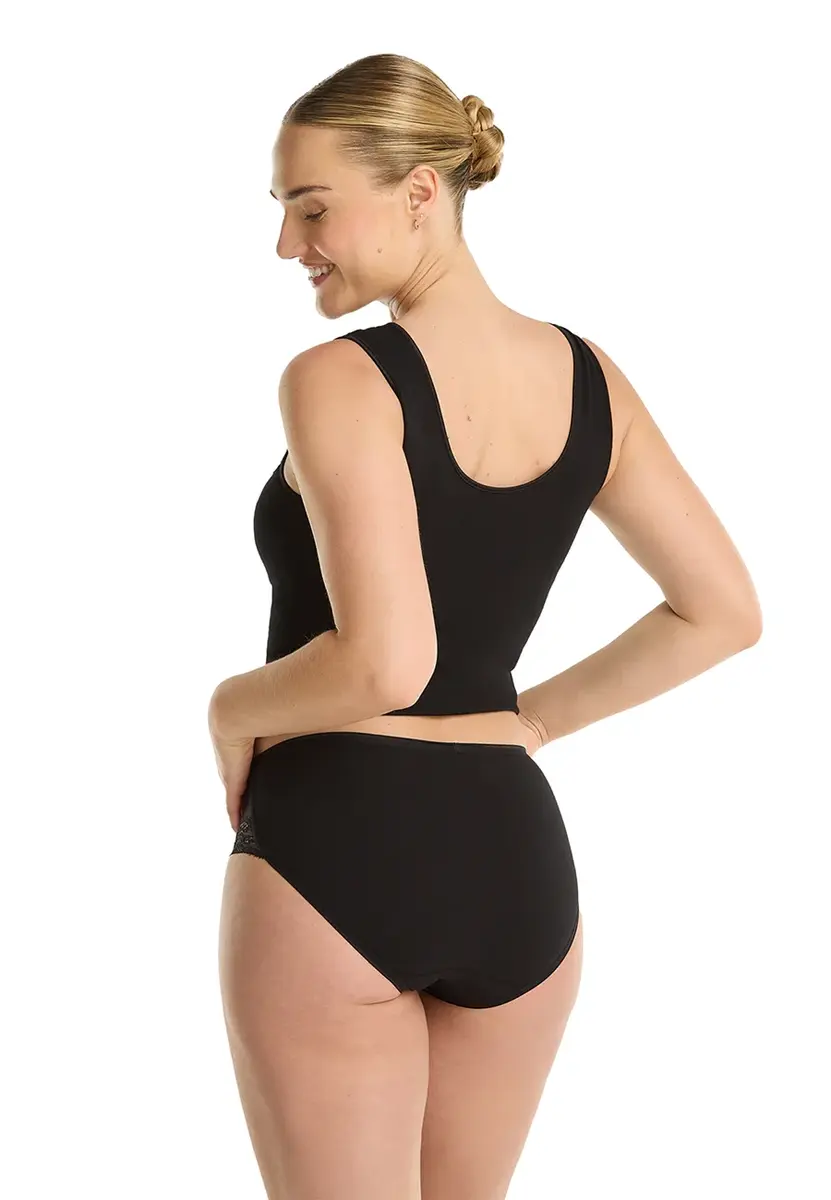Ten Cate Basics midi lace - kanten dames heupslip - Kanten vrouwen ondergoed - Biologisch katoen - Badstof kruisje