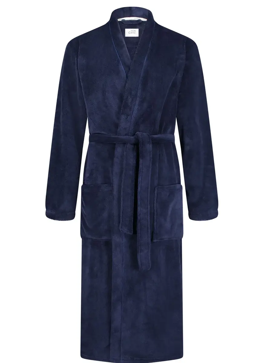 Ten Cate Heren badjas Fleece - Navy