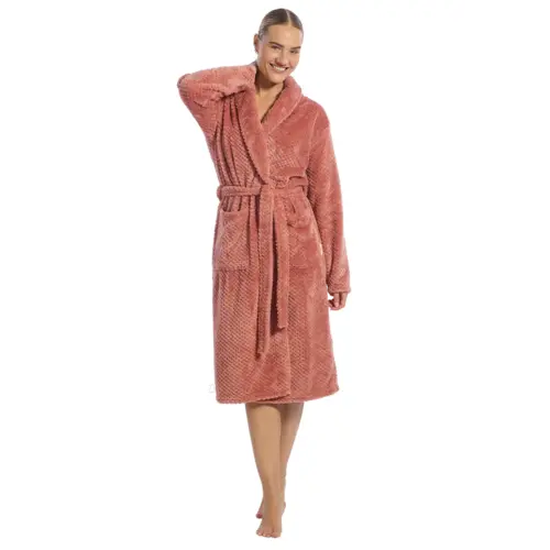 Ten Cate dames badjas Fleece - Rose Dot