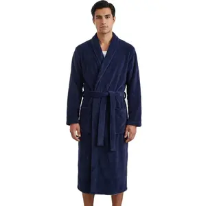 Ten Cate Heren badjas Fleece - Navy