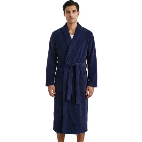 Ten Cate Heren badjas Fleece - Navy