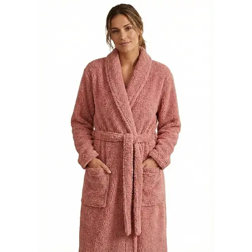 Ten Cate dames badjas Fleece - Pink Teddy