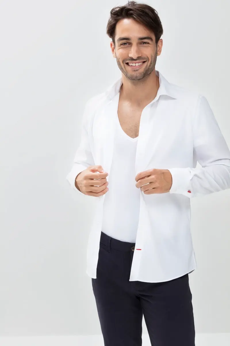 Mey heren Ondershirt - Dry Cotton - Business slim fit - T-shirt voor onder overhemd - Schijnt niet door - Diepe V-hals