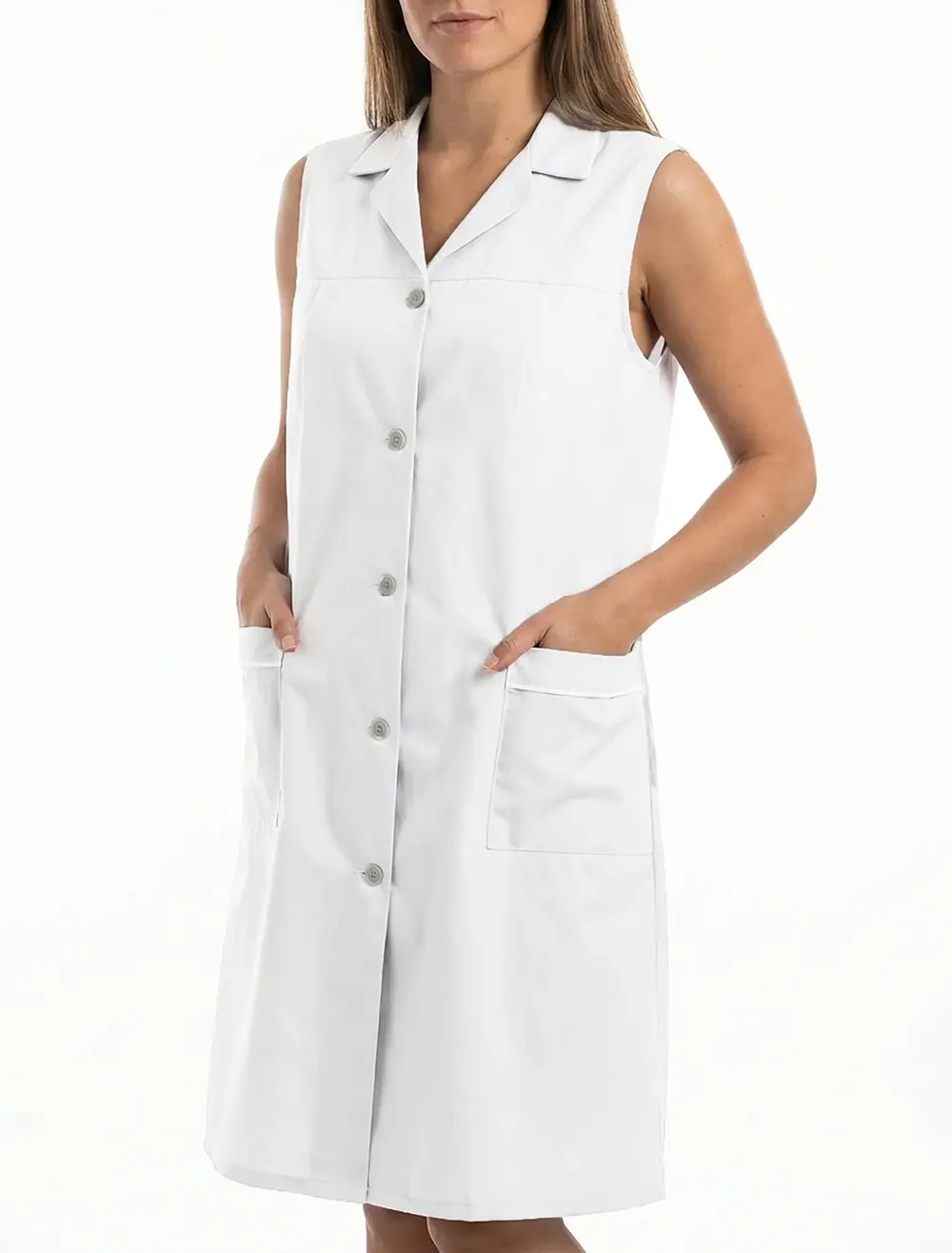 Schriks Jasschort wit mouwloos Schriks Jasschort wit mouwloos