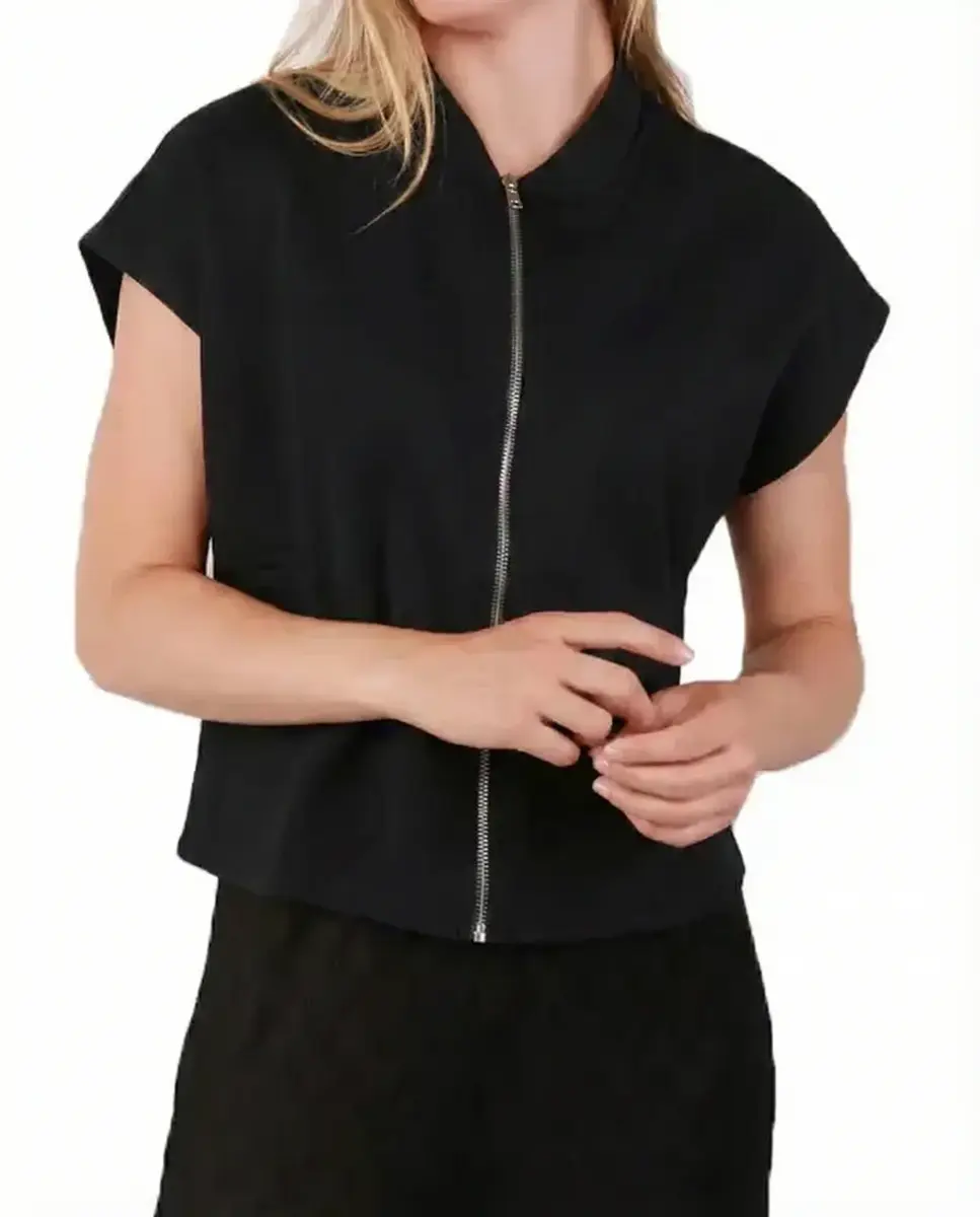 Pieces lounge vest met rits - Zip sweat vest