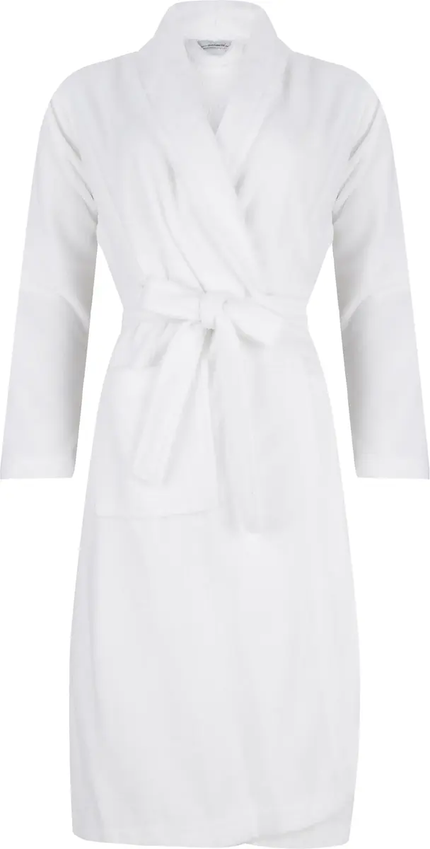 Pastunette / Pasha dames Badjas Fleece/badstof - Witte sauna badjas