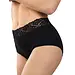 Nina von C kanten modal taille slip dames - Hoge kanten dames onderbroek - Zwart