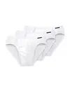Schiesser 3-pack heren mini slips - Essentials - Lage heren onderbroeken biologisch katoen - Stoffen band