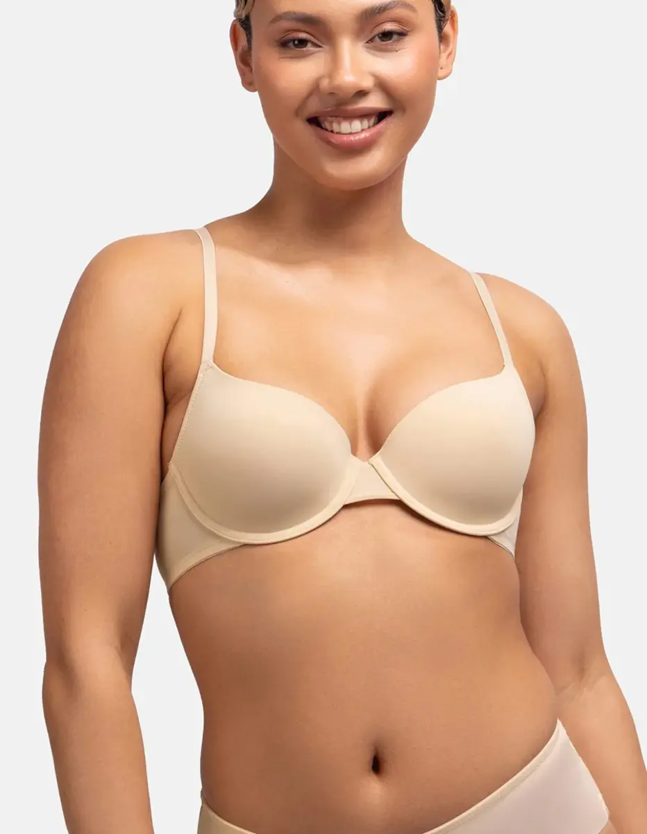 Dorina BH Beugel - T-shirt BH licht gevuld - Schijnt niet door - Goedkope maar goede bh - Zwart - Huidskleur - wit