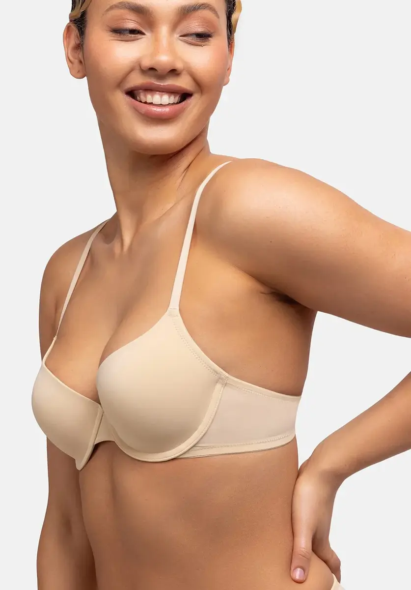 Dorina BH Beugel - T-shirt BH licht gevuld - Schijnt niet door - Goedkope maar goede bh - Zwart - Huidskleur - wit