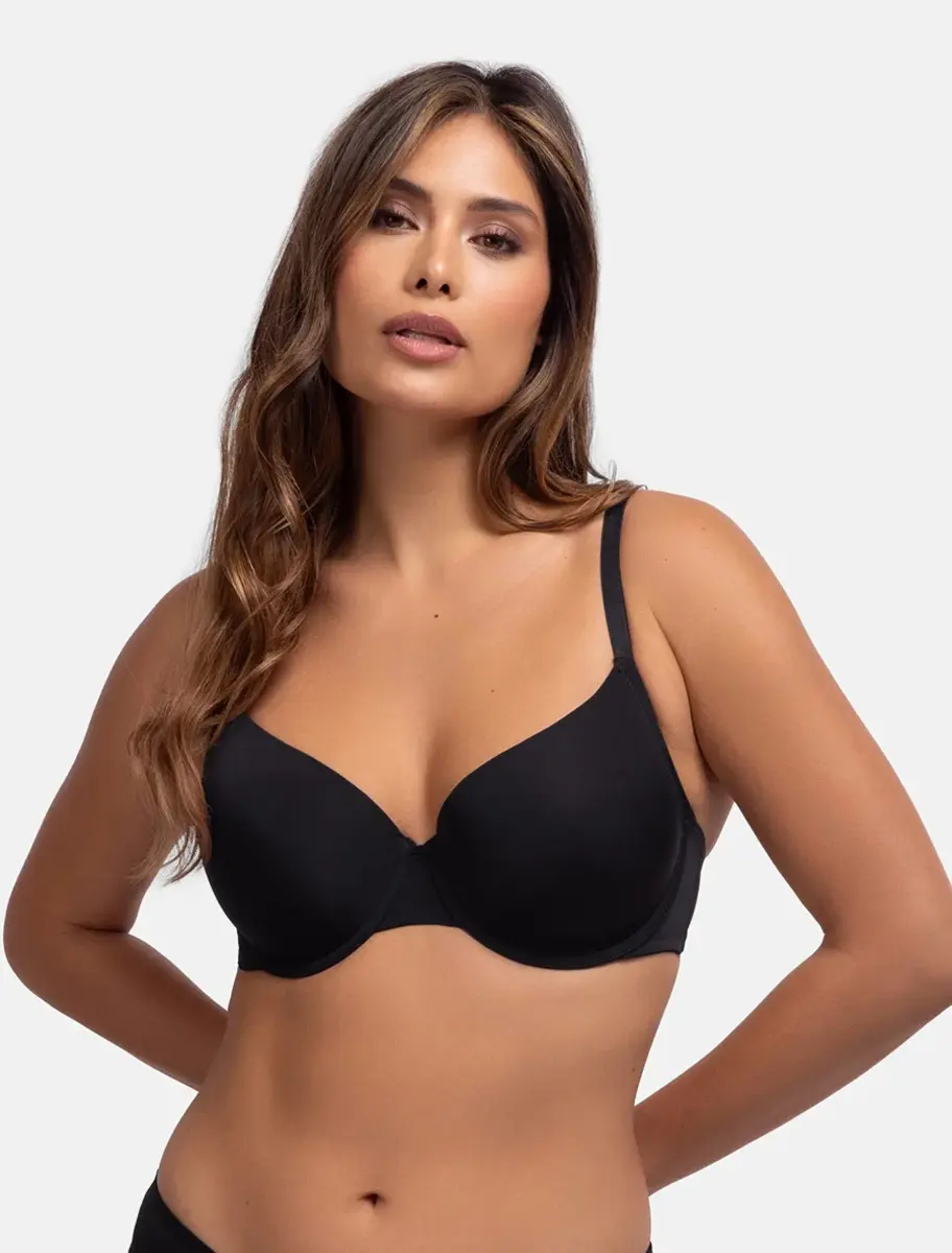 Dorina BH Beugel - T-shirt BH licht gevuld - Schijnt niet door - Goedkope maar goede bh - Zwart - Huidskleur - wit