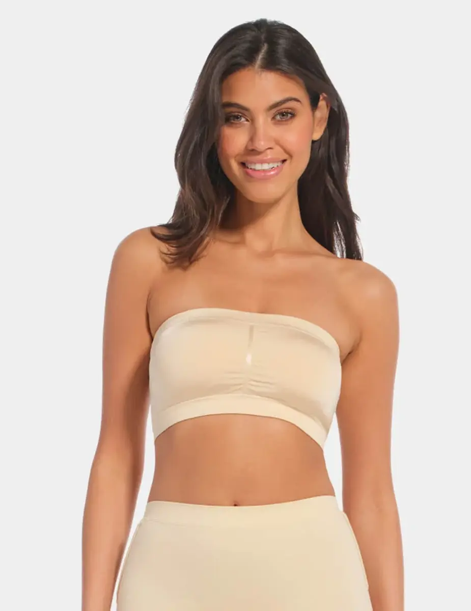 Magic bandeau BH - Naadloze Bandeau Top - Met vulling - Uitneembare pads - Wit, zwart, beige