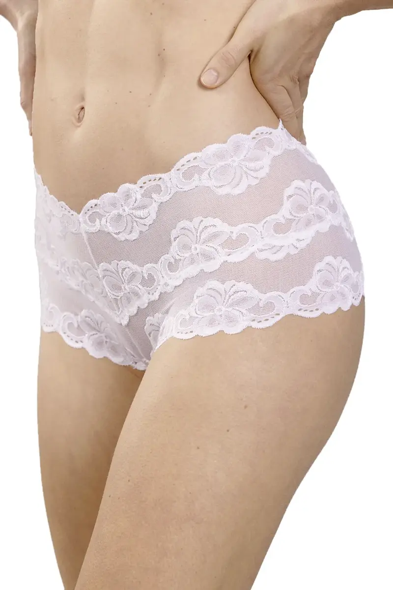 Nina von C dames kanten hipster - Floral - Kanten dames heup ondergoed - Katoenen kruisje