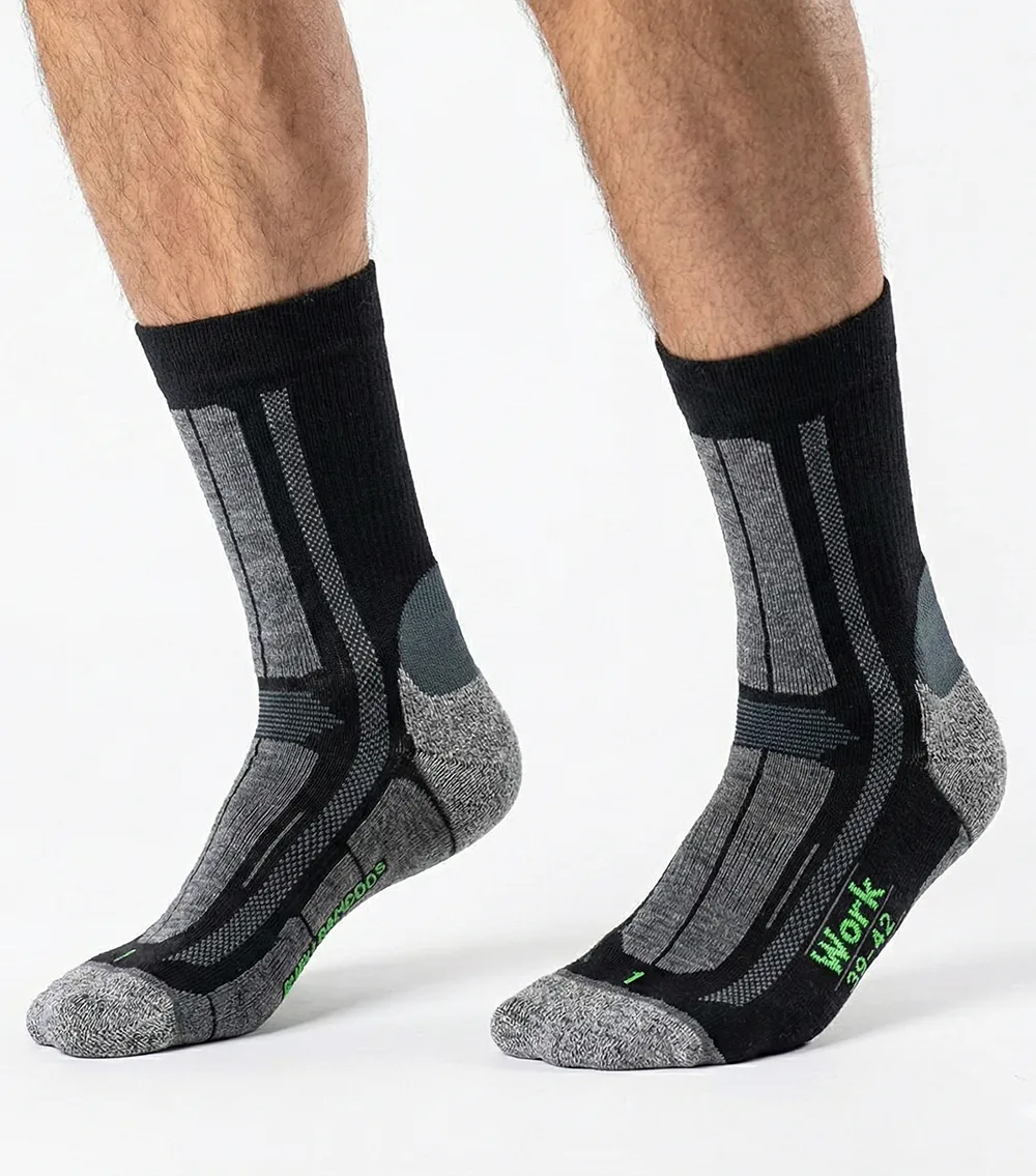 Boru Bamboo werk sokken met stevige zool