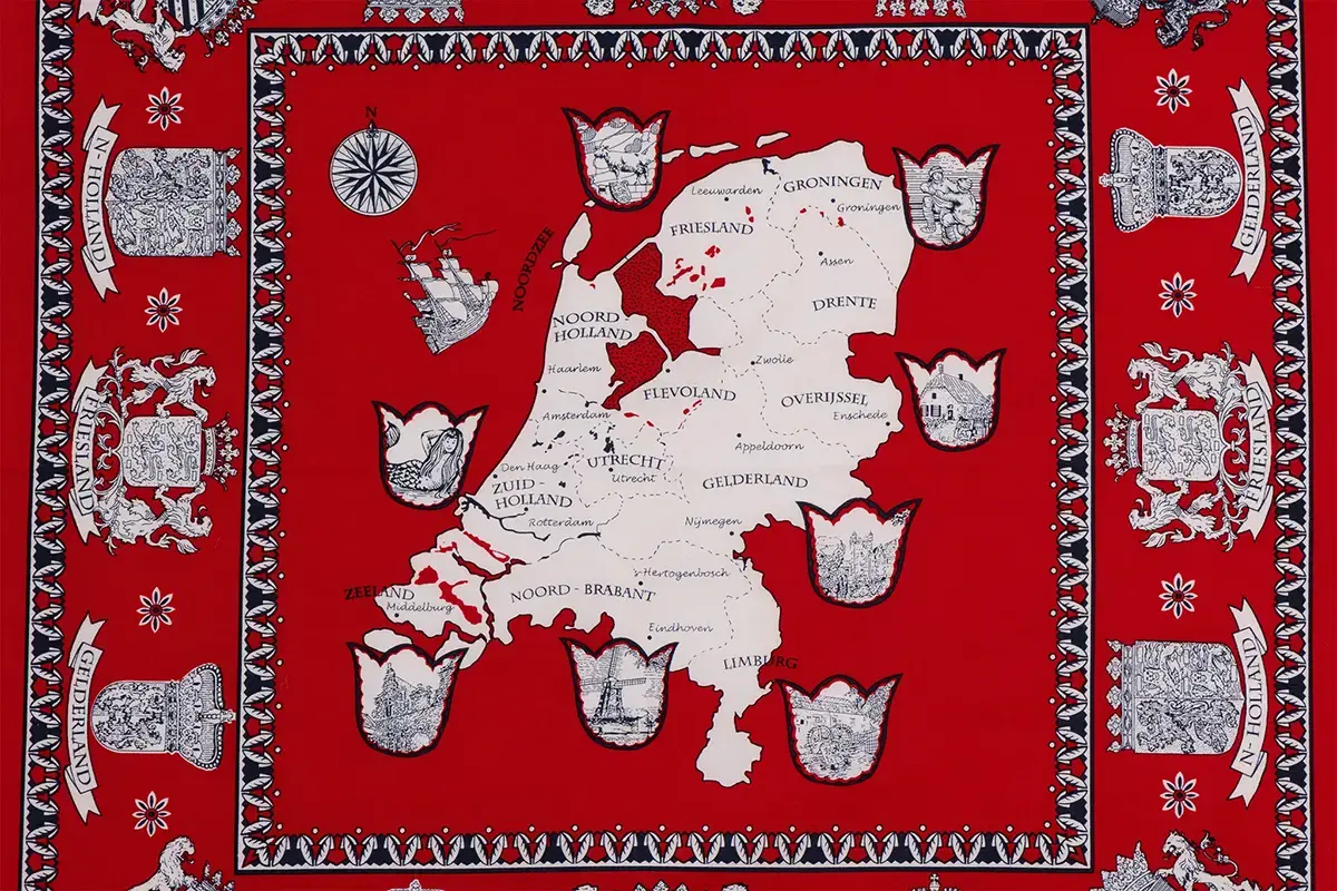 Boeren zakdoek rood Nederland 55 x 55 cm