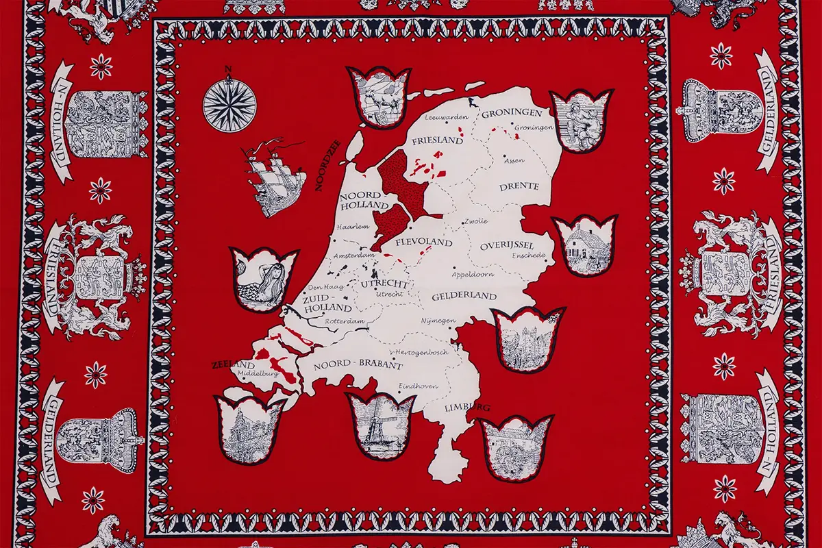 Boeren zakdoek rood Nederland 55 x 55 cm