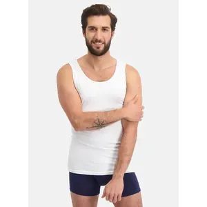 Bamboo Basics 2-pak hemd ronde hals - Stef - Bamboe heren onderhemd - Singlet heren wit en zwart
