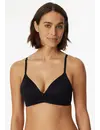 Schiesser BH met vulling zonder beugel - Invisible soft - Comfort invisible bh die niet doorschijnt - Huidskleur - Zwart
