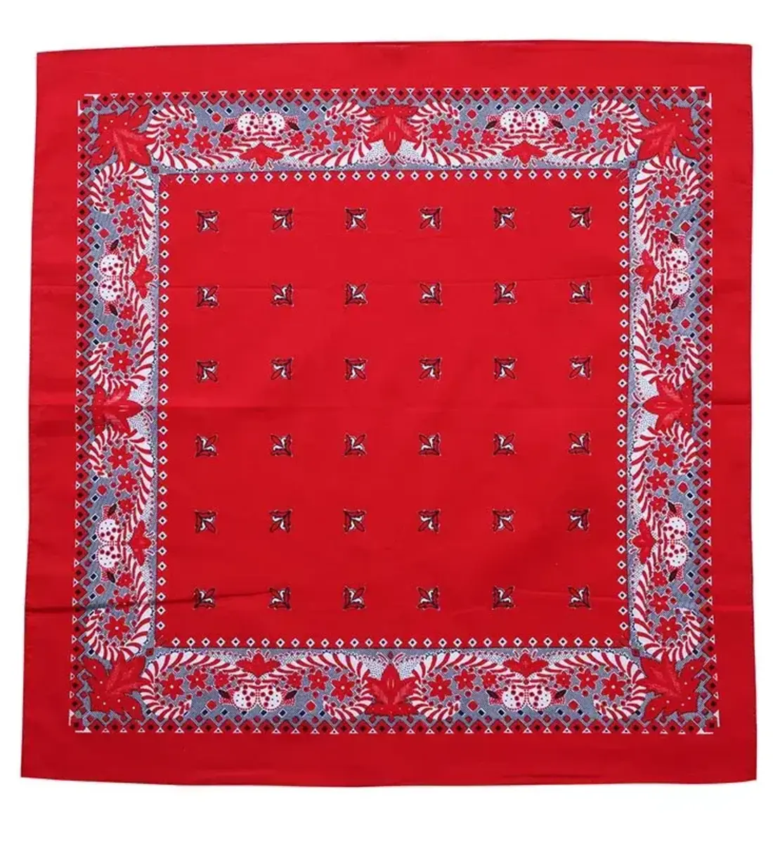 Boerenzakdoek Franse lelie 55 x 55 cm - Rode zakdoek