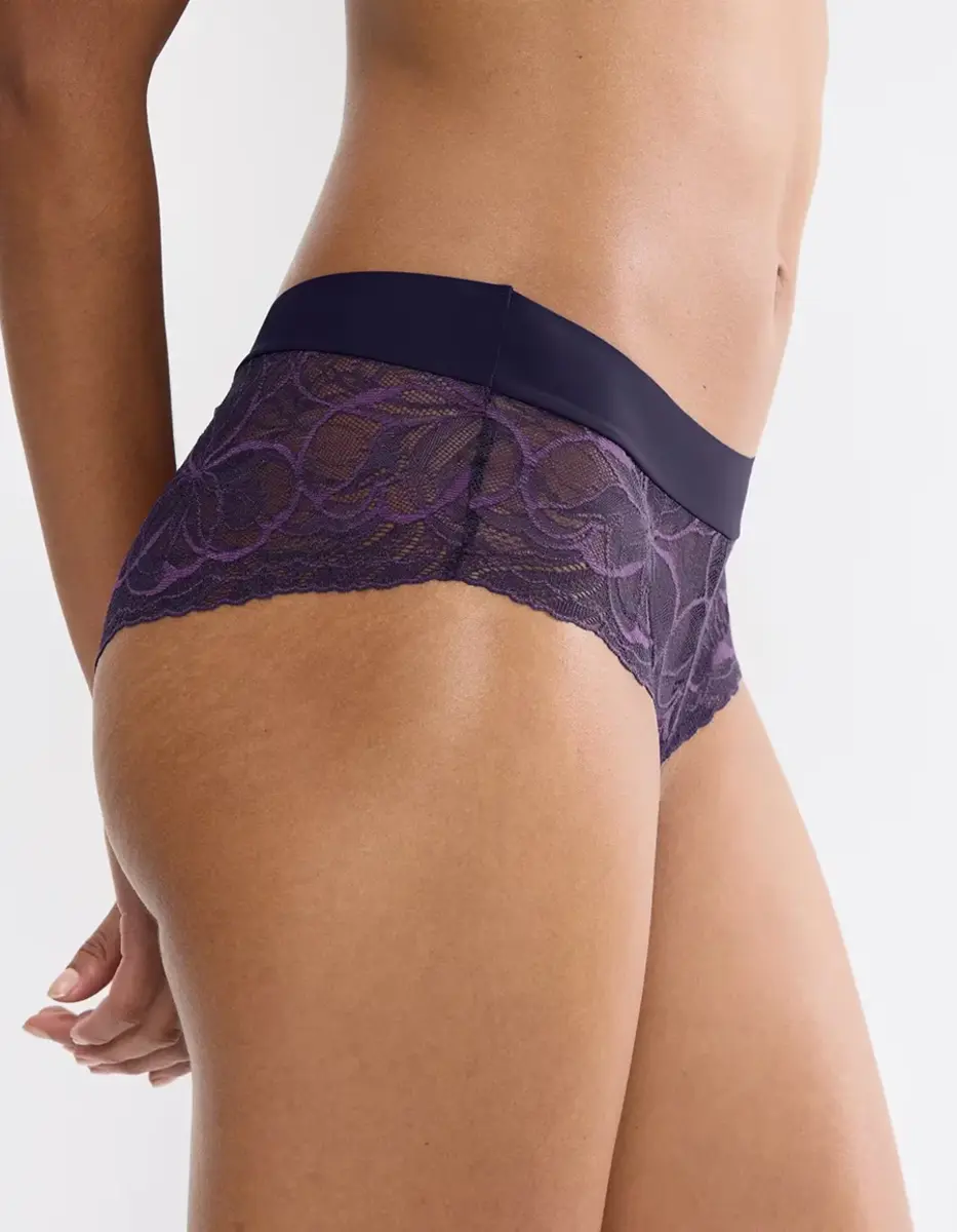 Triumph Shorty Body Make-up Illusion Lace - Prussian Blauw - Kanten dames hipster