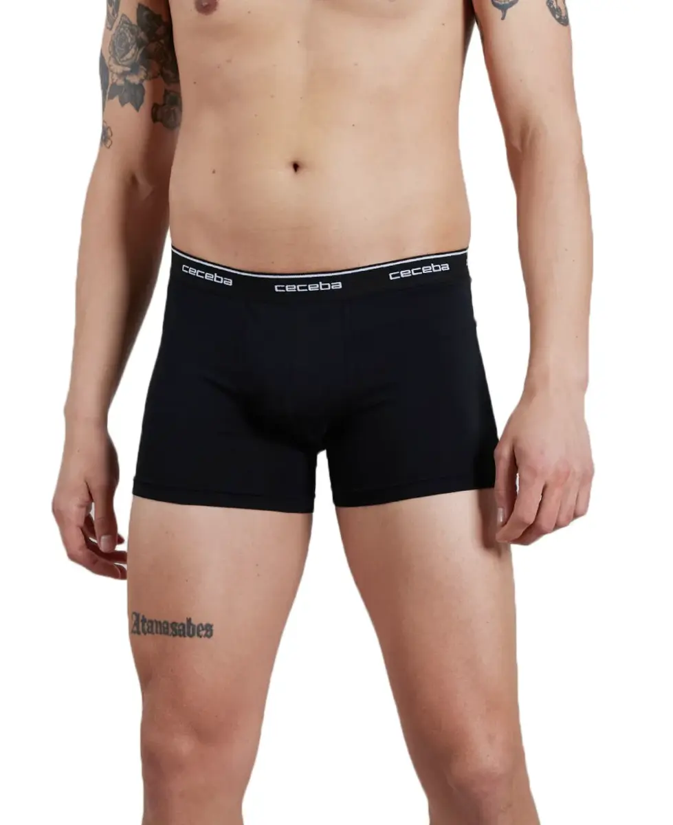 Ceceba 7-pak heren boxershorts Katoen - Lange pijp - Zwarte multipack heren onderbroeken
