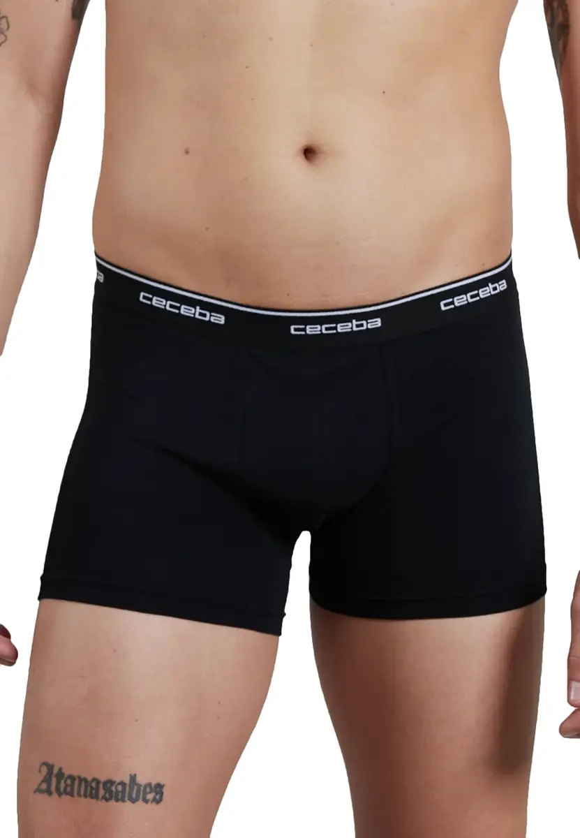 Ceceba 7-pak heren boxershorts Katoen - Lange pijp - Zwarte multipack heren onderbroeken