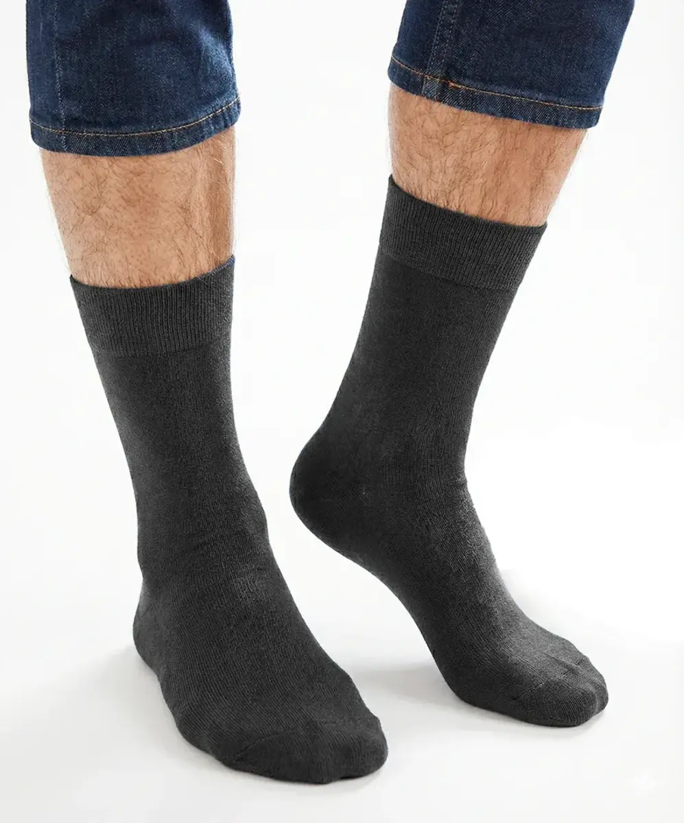 FALKE Sensitive London Heren Sokken - Diabetes sokken - Anti knel katoenen kousen