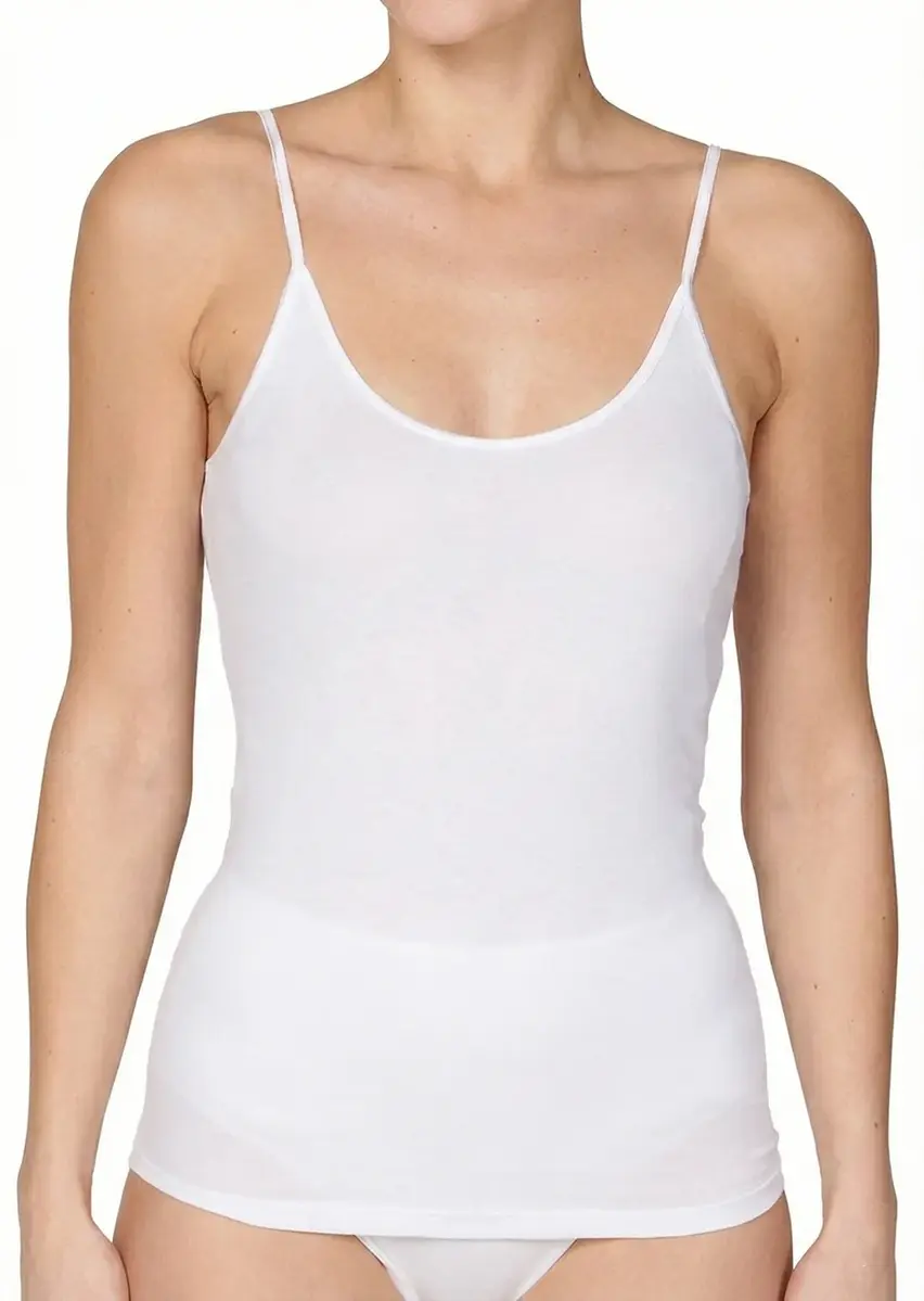 Beeren dames spaghetti hemd comfort feeling - Katoenen onderhemd wit, zwart - Singlet smalle bandjes