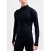Craft thermoshirt heren lange mouw met rits - Core dry - Mannen baselary - Warm thermo ondergoed - Zwart