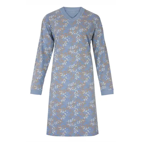 Medaillon dames nachthemd lange mouw - Leaves