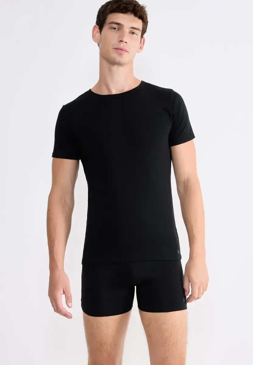 Sloggi 2-pack Go Abc heren T-shirts Korte mouw - Ronde hals - Mannen ondershirt elastisch katoen -