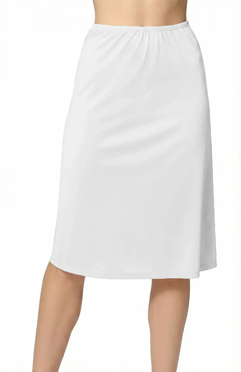 J&C lange onderrok dames 65cm  - Jupon - Wit - Zwart - Huidskleur