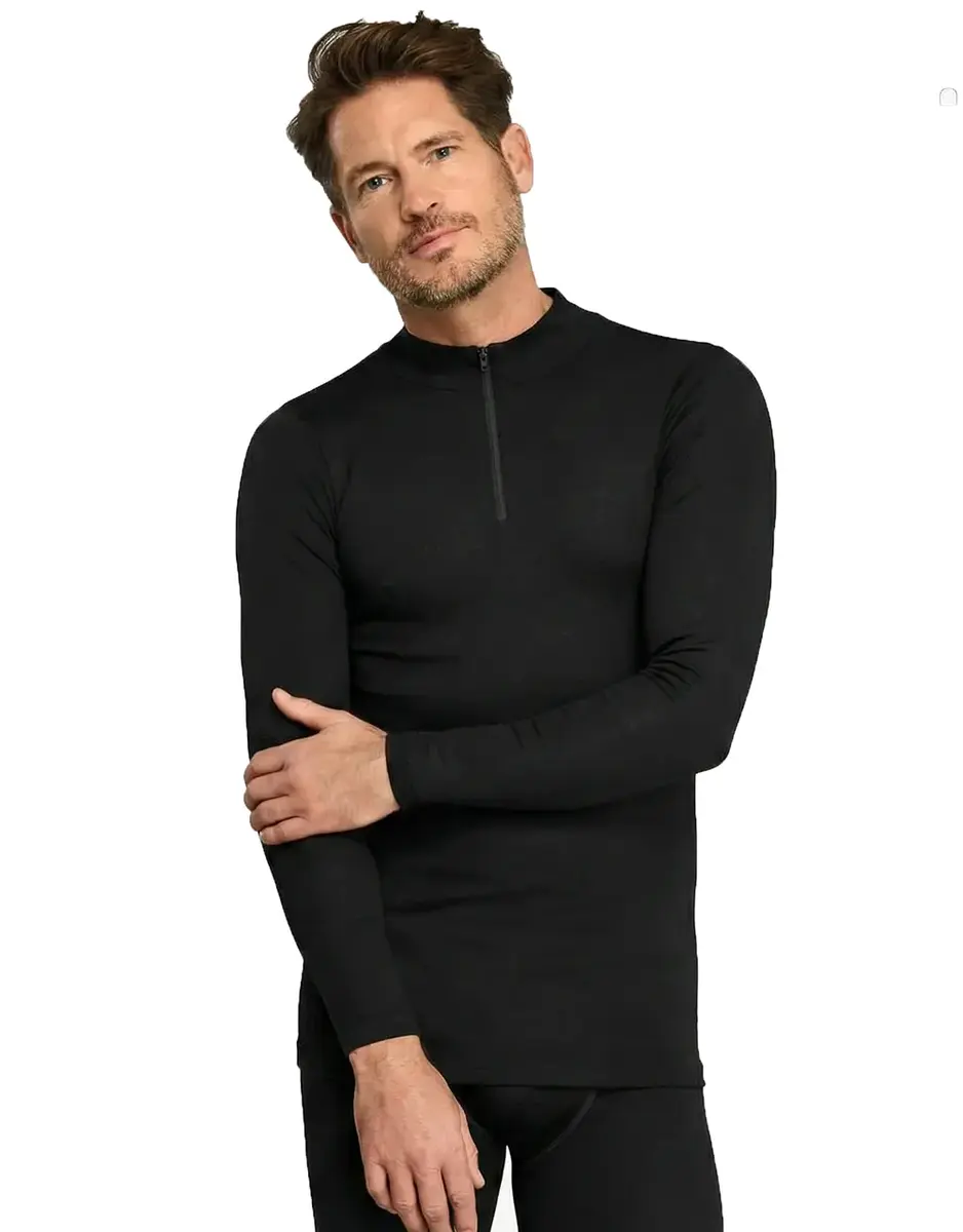 Ten Cate Thermo heren shirt lange mouw - Col met rits - Warm ondershirt met hoge hals