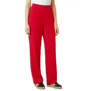 Pieces Summer wide pants dames - Loungewear broek - Katoenen lange pyjamabroek dames
