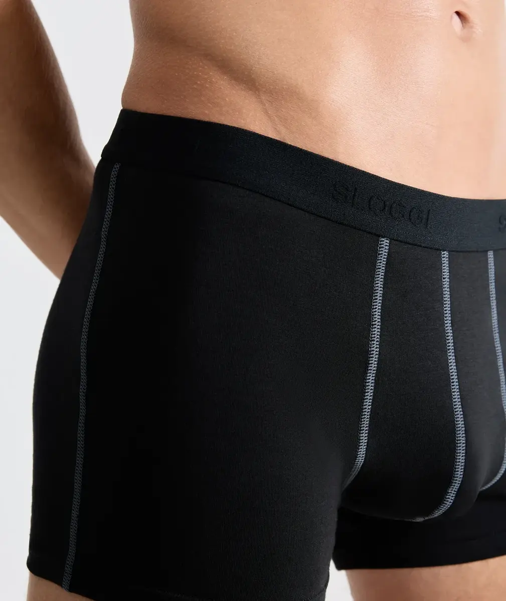 Sloggi 24/7 2-pak heren boxershorts - Elastisch katoenen Mannen ondergoed met elastische band Sloggi 24/7 2-pak heren boxershorts - Elastisch katoenen Mannen ondergoed met elastische band